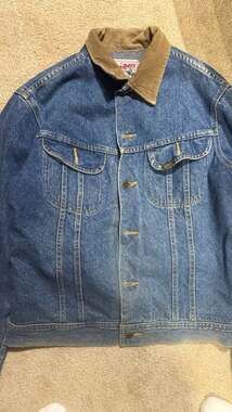 Vintage Lee Storm Rider Blanket-Lined Denim Trucker Jacket